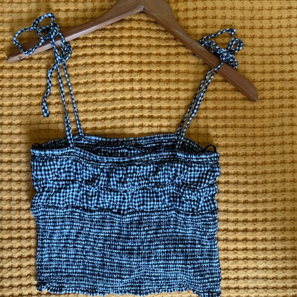 Zara Trafaluc collection black and white gingham top. Marked Size medium. - Picture 2 of 4